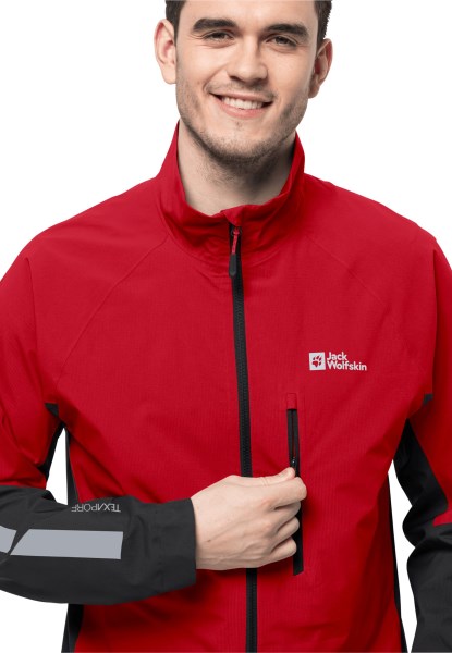Adrenaline Rode Jack Wolfskin Morobbia 2.5l Jas M Collecties