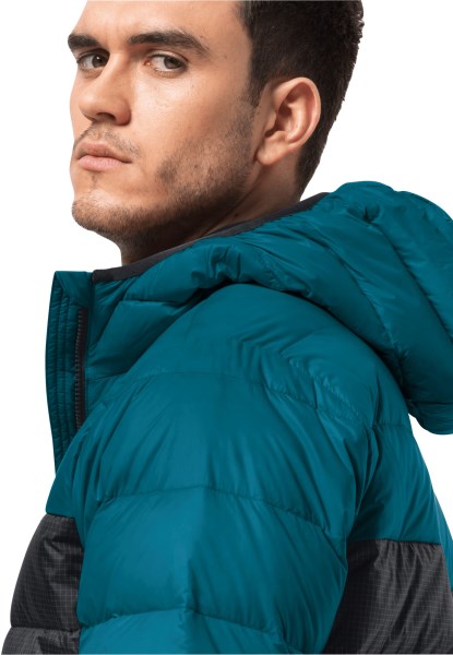 Jack Wolfskin Dna Tundra Dons Hoody M Collectie Blauw Koraal