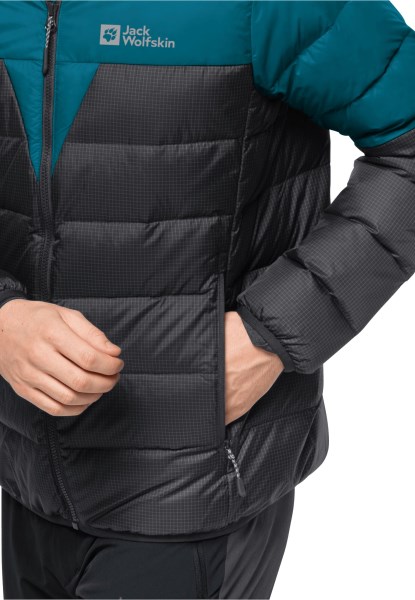 Jack Wolfskin Dna Tundra Dons Hoody M Collectie Blauw Koraal