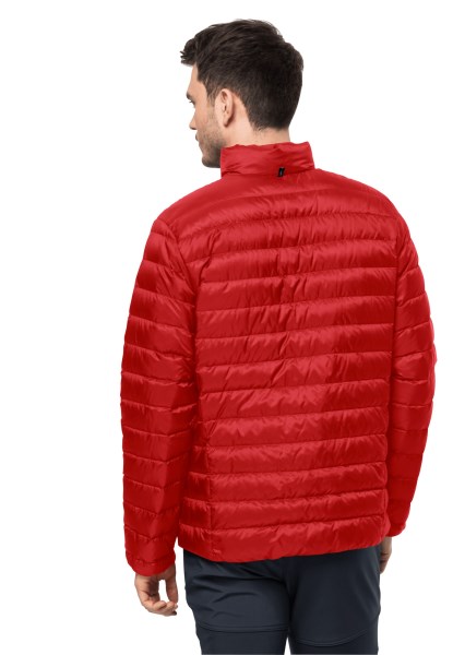 Pack & Go Donsjack M Jack Wolfskin Origins Adrenaline Rood