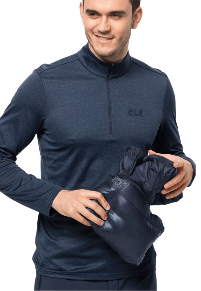 Jack Wolfskin Night Blue Pack & Go Donsjack M Nieuw