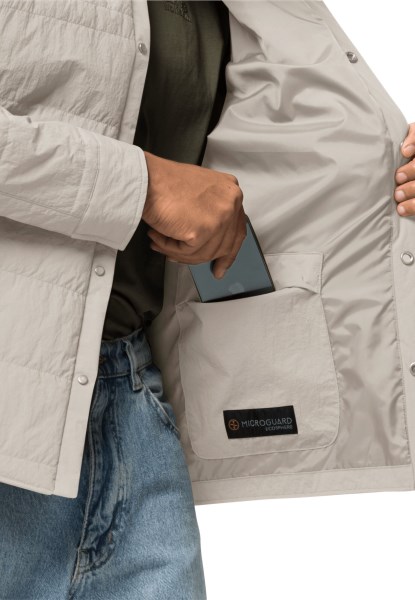 Winter Pearl Jack Wolfskin Pergamon Gewatteerd Overhemd M Merk