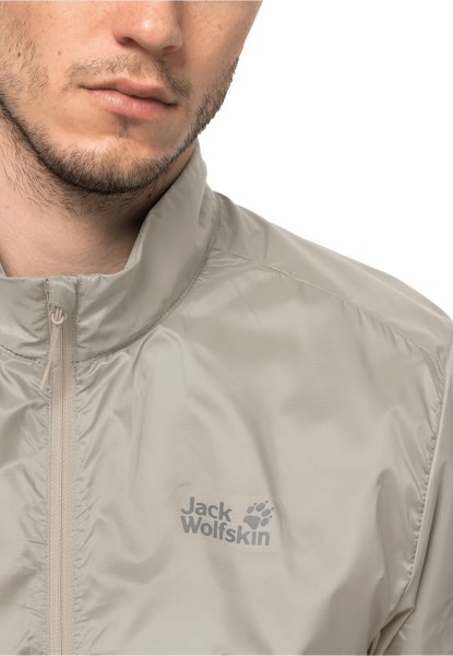 Jack Wolfskin Pack & Go Windshell M Collectie Stoffig Grijs