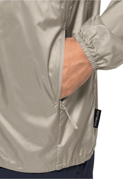 Jack Wolfskin Pack & Go Windshell M Collectie Stoffig Grijs