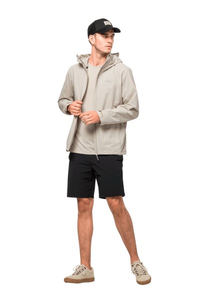 Jack Wolfskin Pack & Go Windshell M Collectie Stoffig Grijs