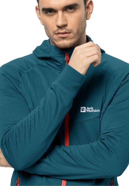 Blue Coral Hydro Grid Capuchon Fz M Jack Wolfskin Best