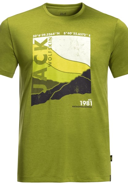 Jack Wolfskin Collectie Crosstrail Graphic T M Golden Cypress