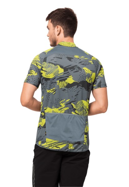 Jack Wolfskin Storm Grey All Over Collectie Tourer Halfzip Print T M