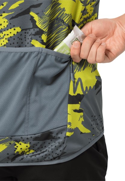 Jack Wolfskin Storm Grey All Over Collectie Tourer Halfzip Print T M