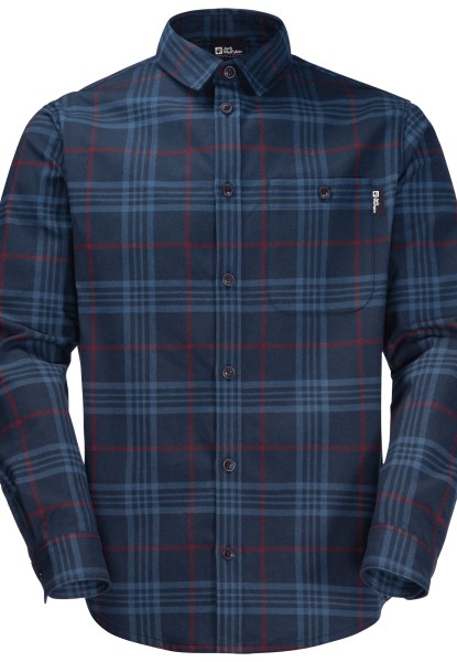 Jack Wolfskin Cabin View Overhemd Met Nachtblauwe Ruiten