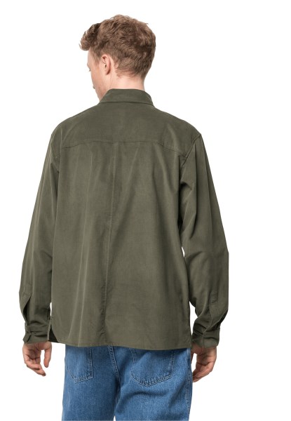 Stoffig Olijf Jack Wolfskin Best Nature Shirt M