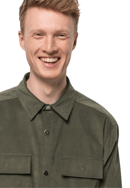 Stoffig Olijf Jack Wolfskin Best Nature Shirt M