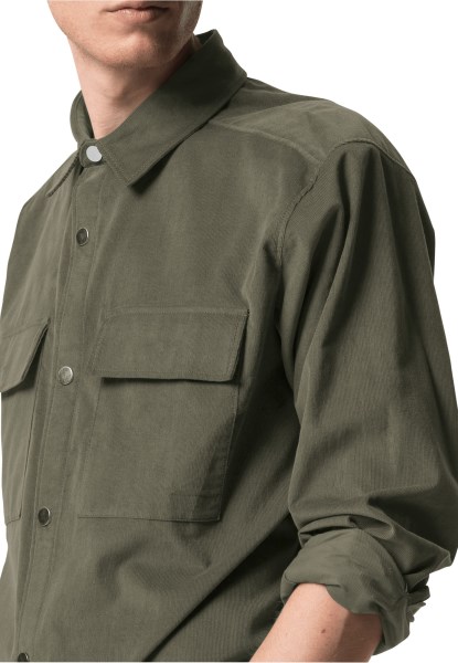 Stoffig Olijf Jack Wolfskin Best Nature Shirt M