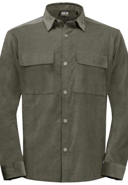 Stoffig Olijf Jack Wolfskin Best Nature Shirt M