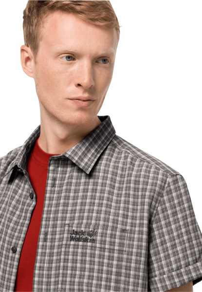 Origineel El Dorado Overhemd Heren Asfalt Geruit Jack Wolfskin