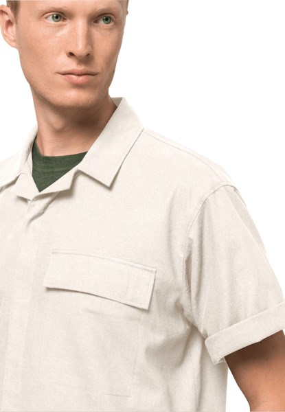 Mode Katoen Wit Natuur Zomershirt M Jack Wolfskin