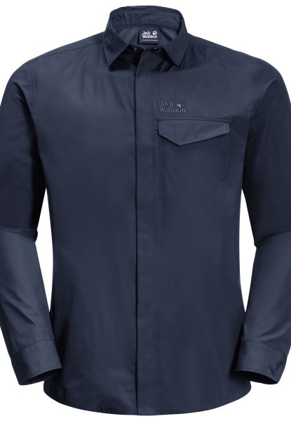 New Jack Wolfskin Nachtblauw Oprolbaar Overhemd M
