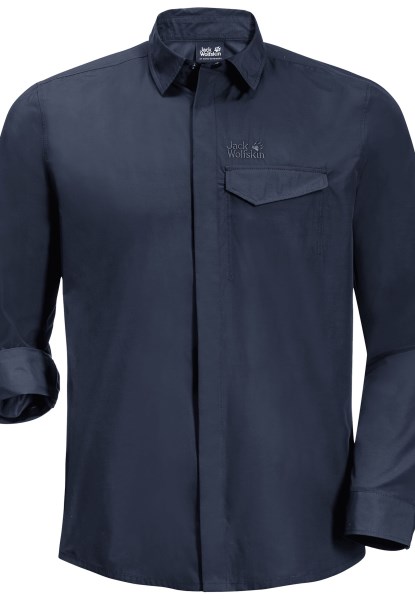 New Jack Wolfskin Nachtblauw Oprolbaar Overhemd M