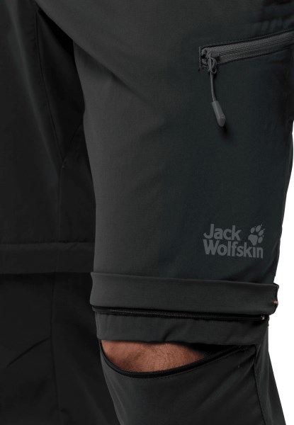 Activeer Light Zip Off Heren Jack Wolfskin Zwart Origineel