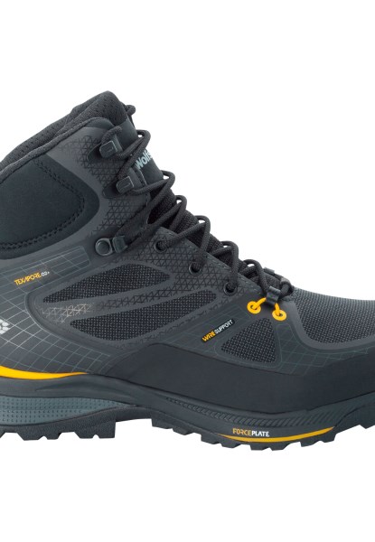 Jack Wolfskin Zwart-potig Geel Xt Force Trekker Texapore Mid M Hot
