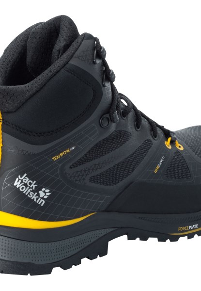 Jack Wolfskin Zwart-potig Geel Xt Force Trekker Texapore Mid M Hot