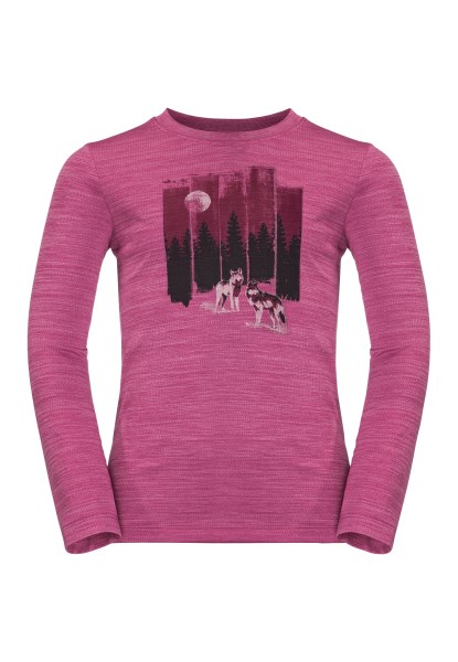 The Wolf Longsleeve K Blueblossom Collectie Jack Wolfskin