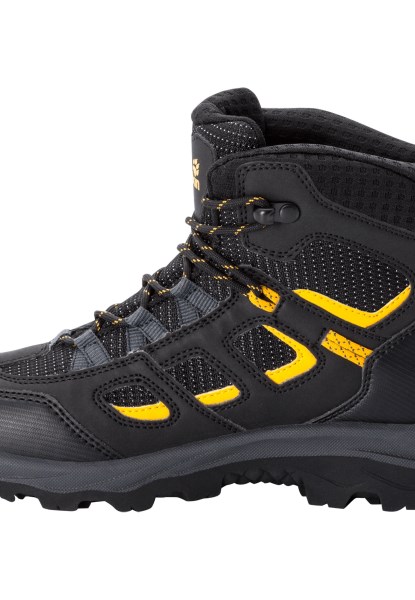 Fashion Jack Wolfskin Zwart-potig Geel Vojo Texapore Mid K
