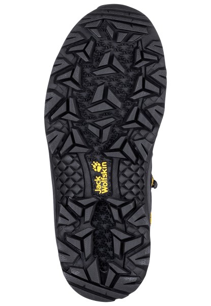 Fashion Jack Wolfskin Zwart-potig Geel Vojo Texapore Mid K
