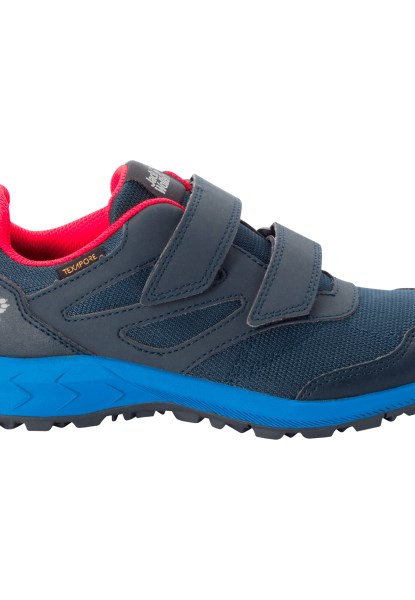Herkomst Jack Wolfskin Woodland Texapore Laag Vc K Donkerblauw-rood