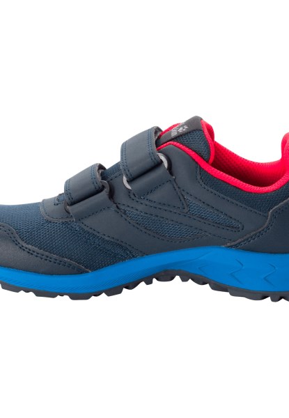 Herkomst Jack Wolfskin Woodland Texapore Laag Vc K Donkerblauw-rood