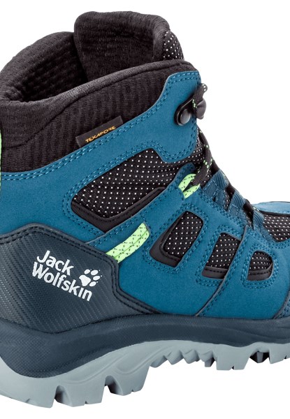 Vojo Texapore Mid K Fashion Donkerblauw-limoen Jack Wolfskin