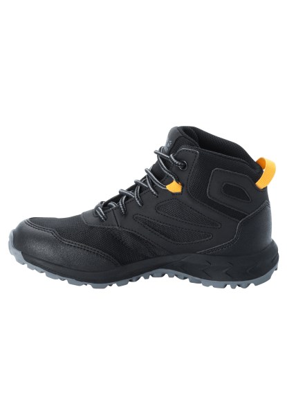 Collecties Woodland Texapore Mid K Jack Wolfskin Zwart-potig Geel Xt