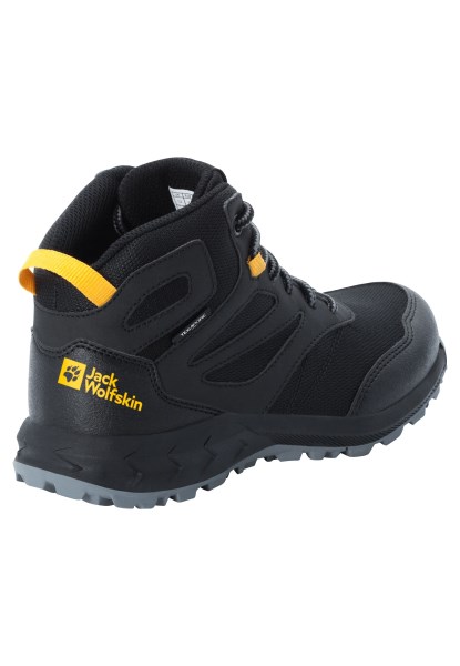 Collecties Woodland Texapore Mid K Jack Wolfskin Zwart-potig Geel Xt