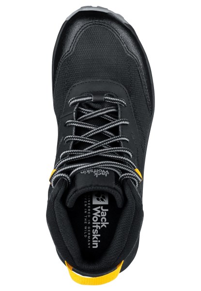 Collecties Woodland Texapore Mid K Jack Wolfskin Zwart-potig Geel Xt