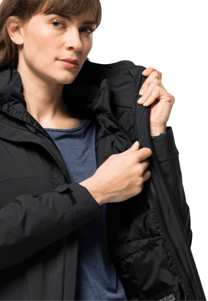 Jack Wolfskin Zwarte Feldberg 3in1 Jas W Nieuw