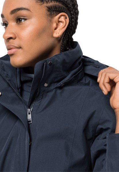 Nachtblauwe Ottawa Jas Jack Wolfskin Heet