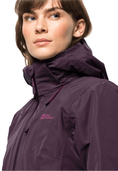New Bergland 3in1 Jas Met Jack Wolfskin Grapevine