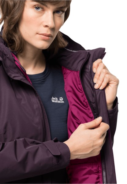 New Bergland 3in1 Jas Met Jack Wolfskin Grapevine