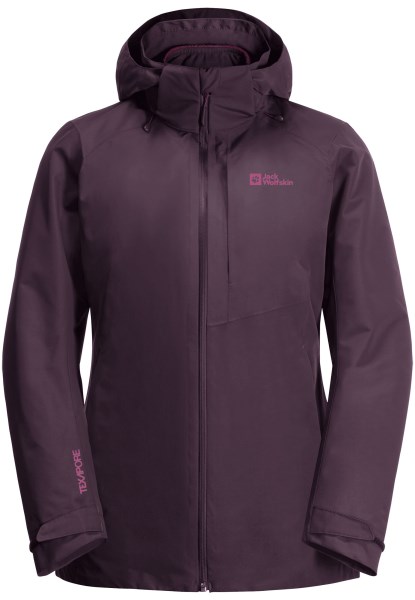 New Bergland 3in1 Jas Met Jack Wolfskin Grapevine