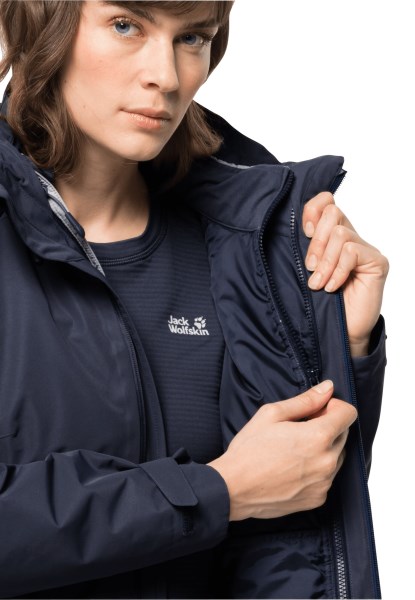 Collectie Jack Wolfskin Grafiet Bergland 3in1 Jas W