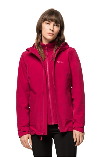 Moonrise 3in1 Jack Van Het Merk Jack Wolfskin Cranberry