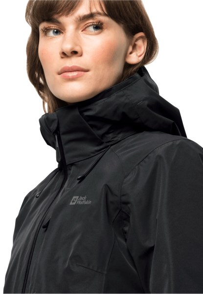 Bergland 3in1 Jack W Jack Wolfskin Merken Zwart