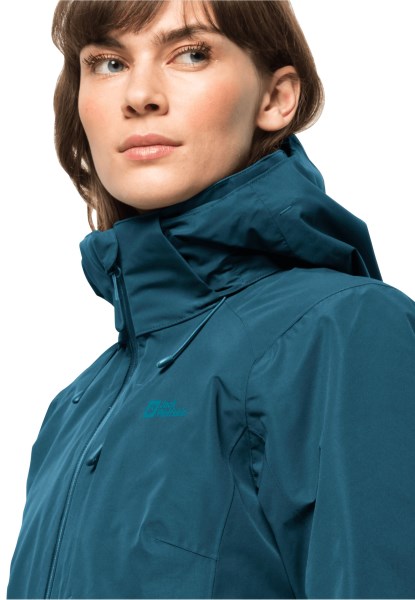 Jack Wolfskin Bergland 3in1 Jas Met Blue Coral Origins