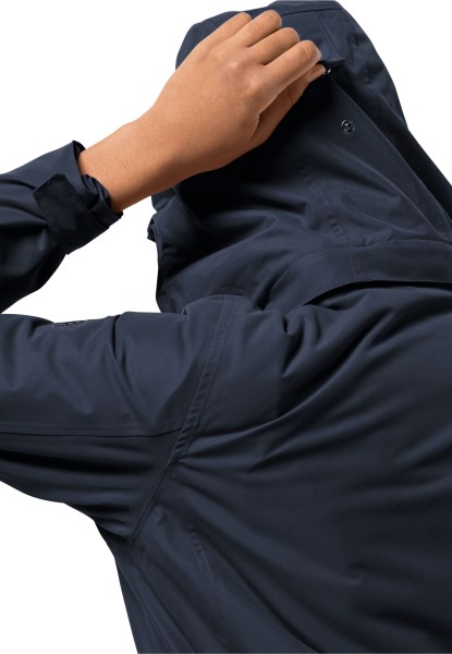 Nachtblauwe Madison Avenue Jas Jack Wolfskin Collectie