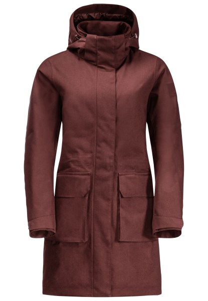 Skins Wind Parka W Cordovan Red Jack Wolfskin Mode