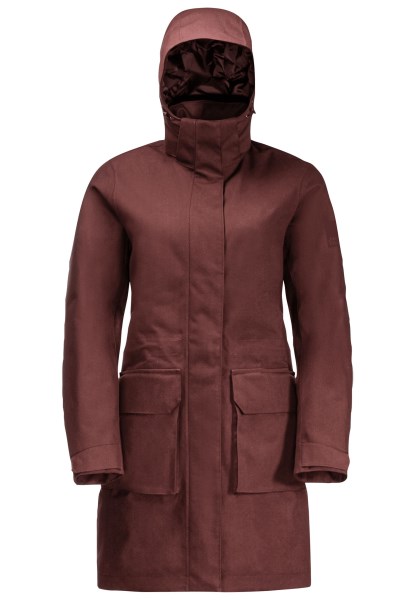 Skins Wind Parka W Cordovan Red Jack Wolfskin Mode