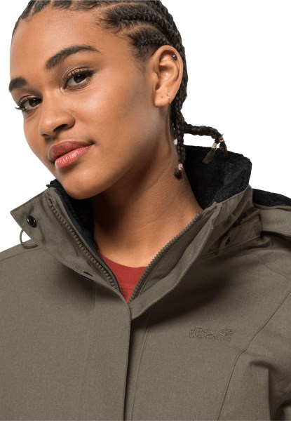 Jack Wolfskin Brand Park Avenue Jas Dusty Olijf