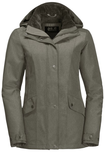 Jack Wolfskin Brand Park Avenue Jas Dusty Olijf