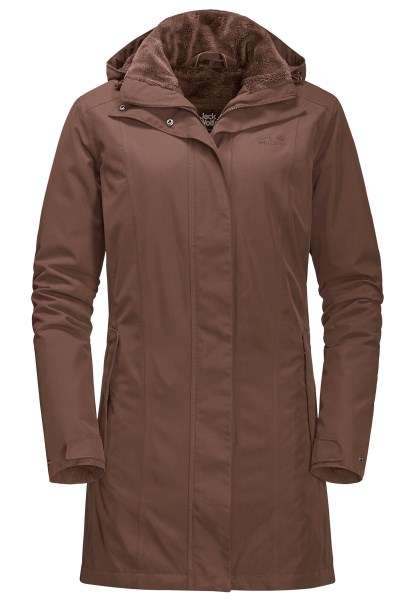 Hazelnootbruine Madison Avenue Jas Origins Jack Wolfskin