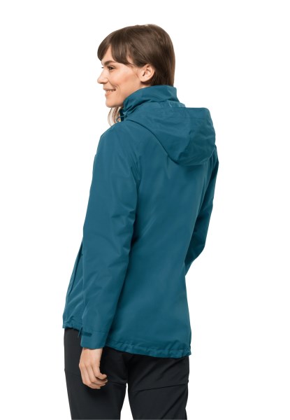 Hot Jack Wolfskin Geisshorn 3in1 Jas Met Blauw Koraal